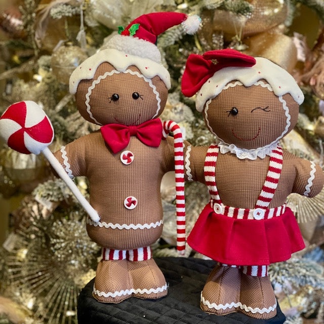 STANDING MR GINGERBREAD WITH LOLLIPOP AD02-3