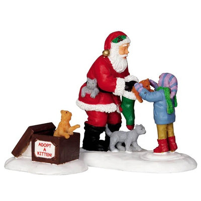 LEMAX VILLAGE - SANTA & KITTENS 22045