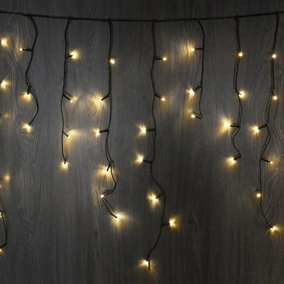 240 LED ICICLE LIGHTS - WARM WHITE 7METRE
