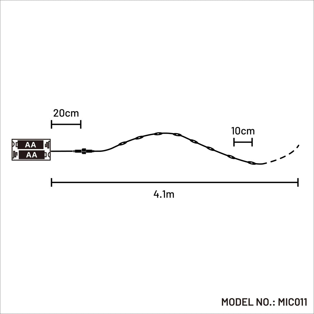 40 LED MICRO STRING LIGHTS MULTICOLOUR MIC011M