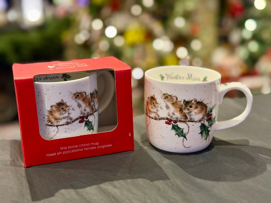 WRENDALE WINTER MICE MUG