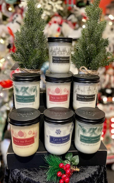 SWAN CREEK CHRISTMAS HOMESPUN JAR CANDLES