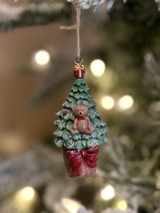 Hanging Potted Tree with Bear YG0007