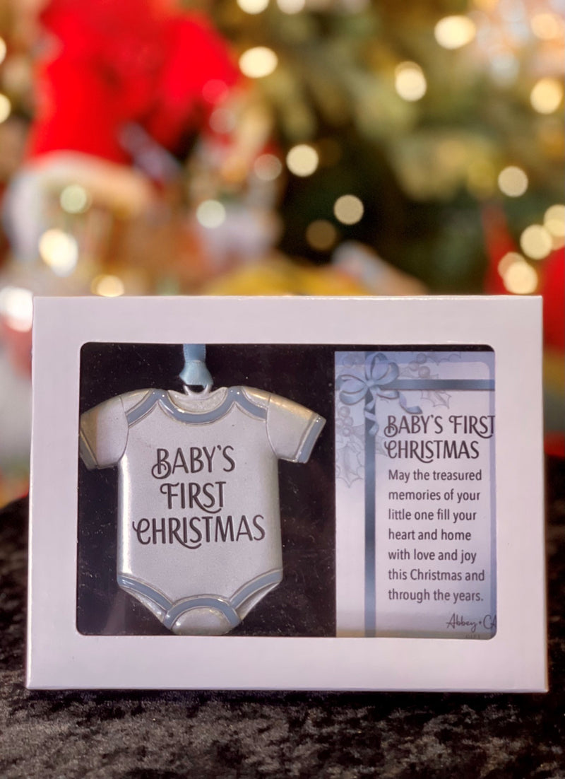 BABYS FIRST CHRISTMAS BOY ORNAMENT C0894B