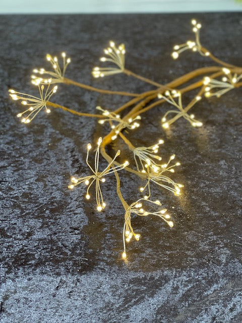 TWINKLE STARBURST 6FT GARLAND WARM WHITE SH002