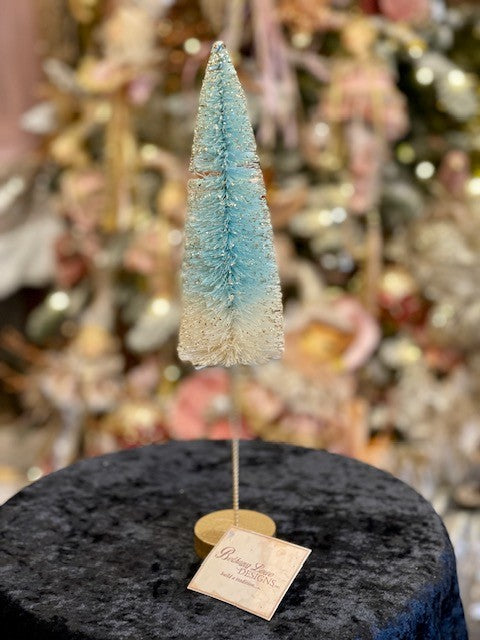 BETHANY LOWE PASTEL TWO TONE BLUE BRISTLE BRUSH TREE LC0694