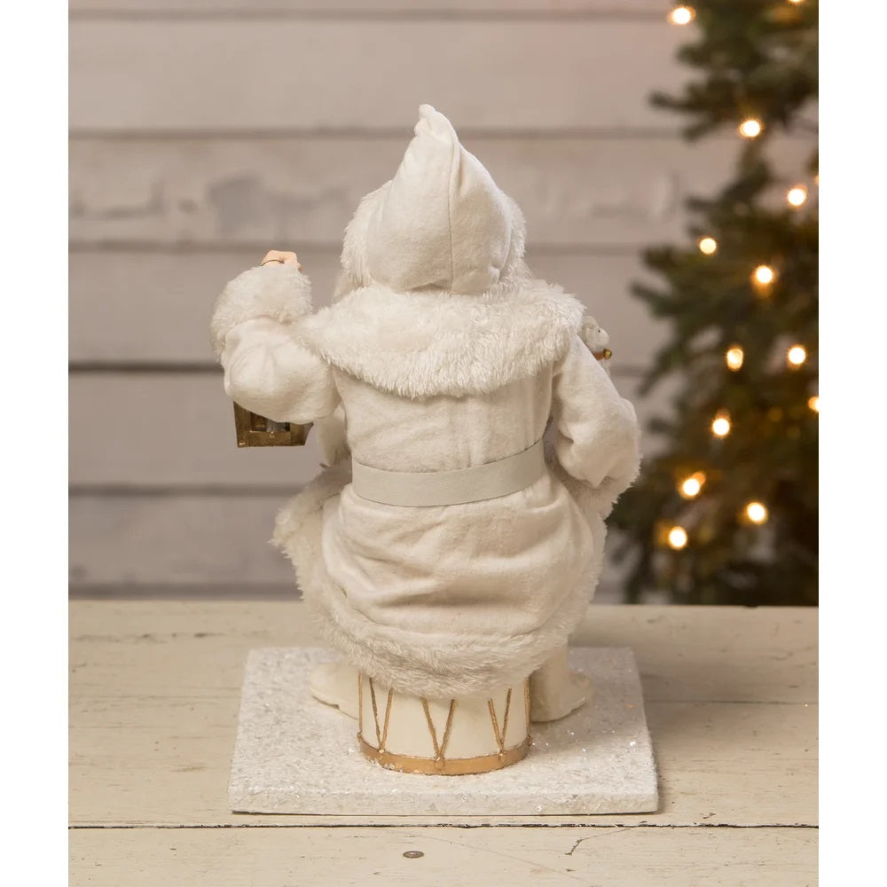 BETHANY LOWE VINTAGE WINTER WISHES SITTING SANTA WITH BASKET OF TOYS TD2148
