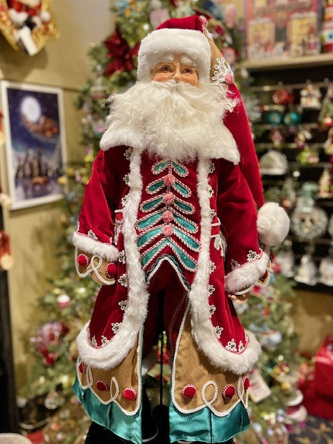 KATHERINE'S COLLECTION - GINGERBREAD SANTA  32 INCH