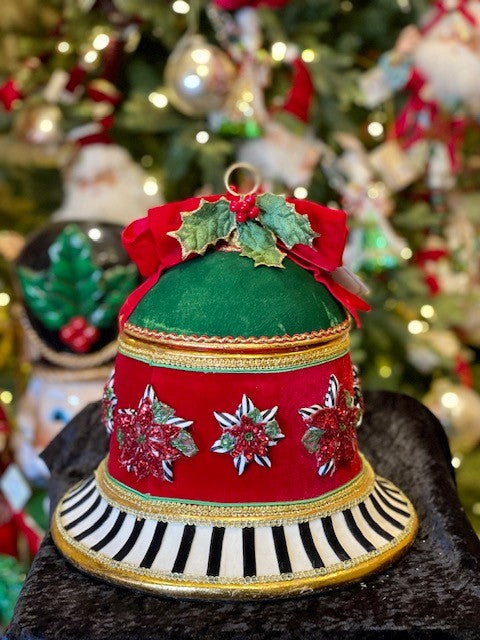 MERRY & BRIGHT - 12.5" BELL CANDY CONTAINER