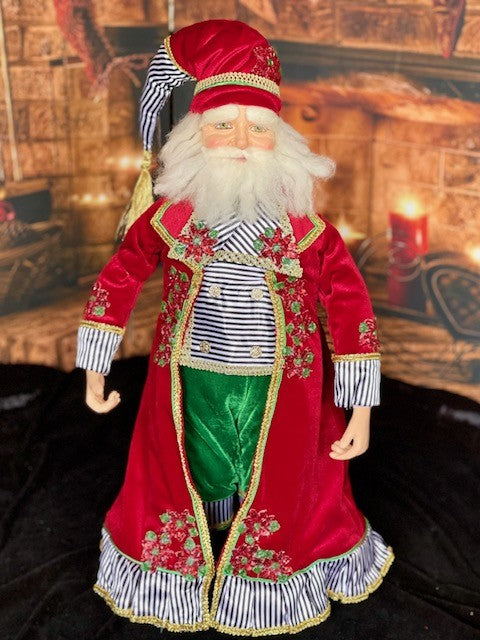 KATHERINE'S COLLECTION MERRY & BRIGHT 24" SANTA SAM-YULE TANNENBAUM 