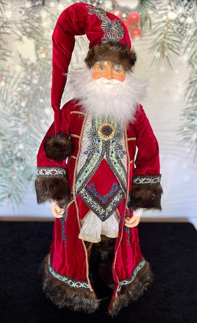 KATHERINE'S SANTA'S HIDEAWAY SANTA DOLL 32INCH 28-128140