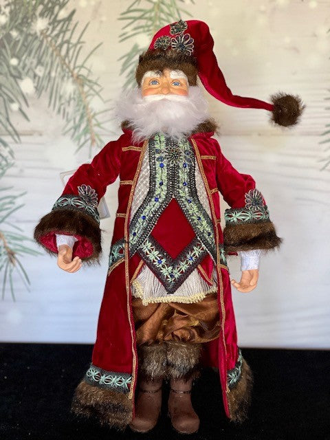 KATHERINE'S COLLECTION SANTA'S HIDEAWAY SANTA DOLL 24 28-128141