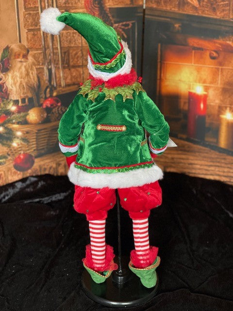 KATHERINE'S COLLECTION SANTA CLAUS IS COMING TO TOWN - 26" NAUGHTY DOLL