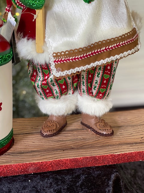 KATHERINE'S COLLECTION - SEASONED GREETINGS - SANTA WITH UTENSIL CANNISTER 28-328733