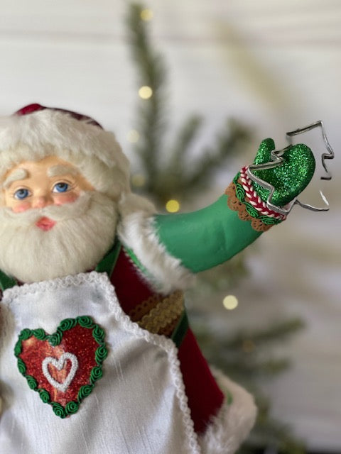 KATHERINE'S COLLECTION - SEASONED GREETINGS - SANTA WITH UTENSIL CANNISTER 28-328733