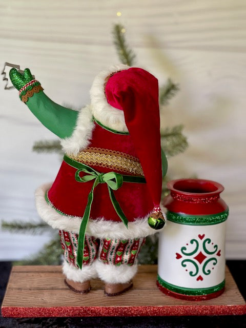 KATHERINE'S COLLECTION - SEASONED GREETINGS - SANTA WITH UTENSIL CANNISTER 28-328733