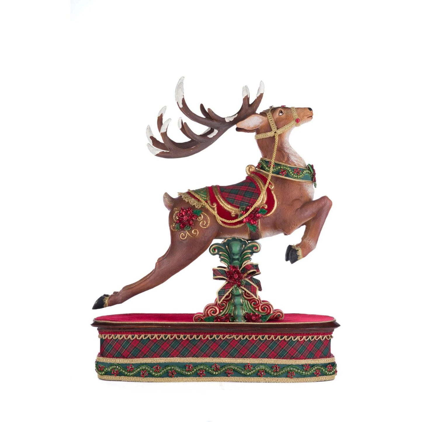 KATHERINE'S COLLECTION - HOLIDAY MAGIC REINDEER ON BASE 28-428335
