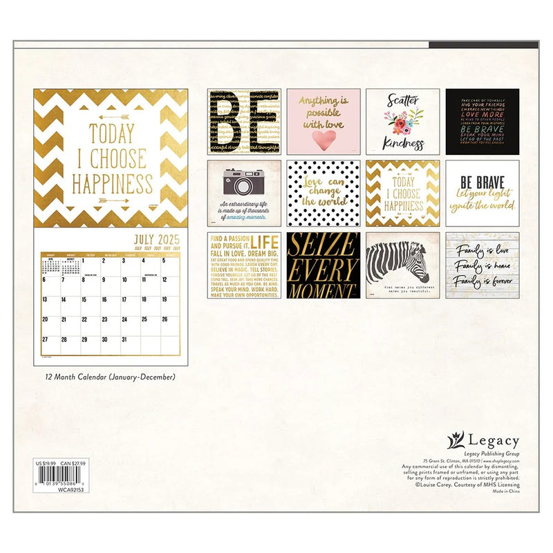 LEGACY CALENDAR 2025 - LIVE, LAUGH, LOVE