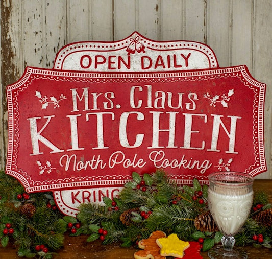 MRS CLAUS KITCHEN TIN SIGN