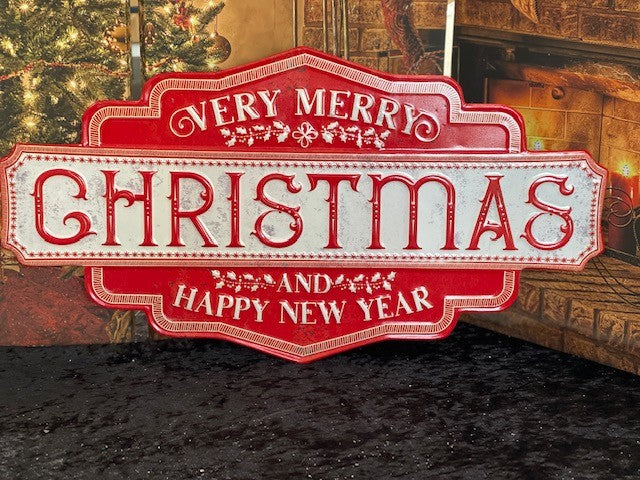 MERRY CHRISTMAS & A HAPPY NEW YEAR SIGN