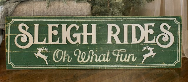 RAGON HOUSE SLEIGH RIDES 3D WOODEN SIGN (PICK UP IN STORE ONLY)