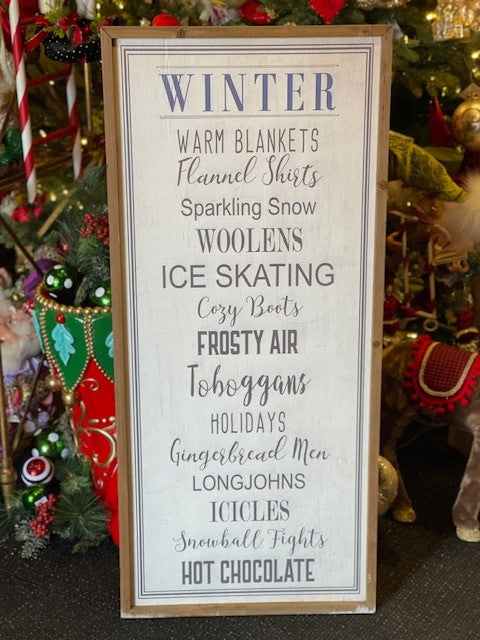 RAGON HOUSE WINTER WORDS WOODEN SIGN