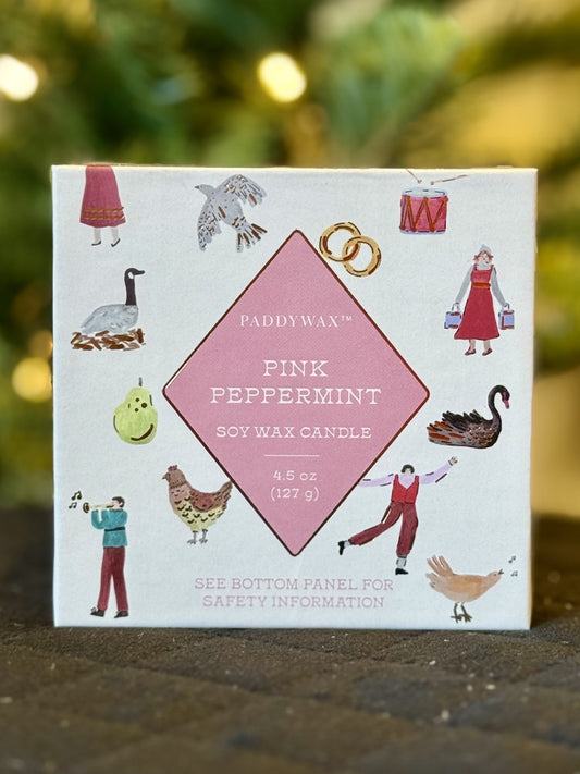 PADDYWAX - HOLIDAY MERRY BOXED CANDLE - PINK PEPPERMINT CFH0509AU