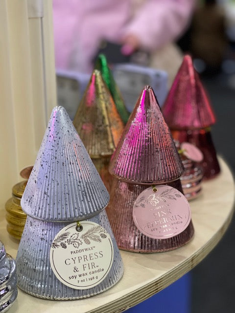 PADDYWAX - PINK MERCURY GLASS STACKED TREE CANDLE CFST0706AU