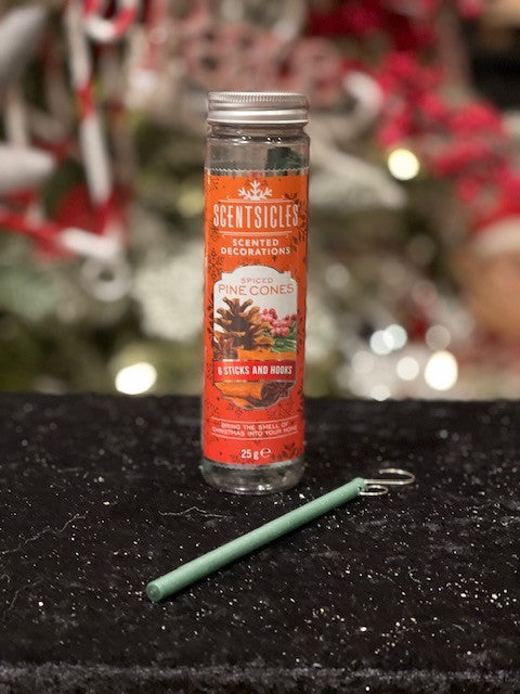 SCENTSICLES SPICED PINECONES SCENTED CHRISTMAS TREE DECORATIONS