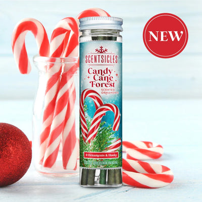SCENTSICLE CANDY CANE FOREST SCENTED ORNAMENTS