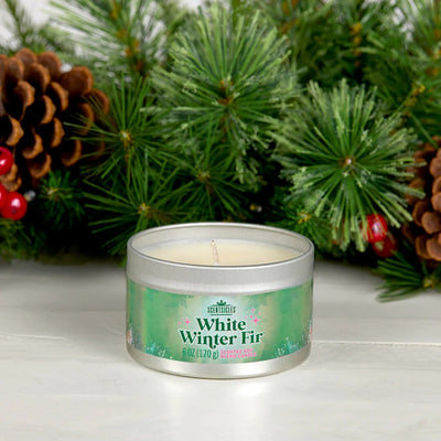 SCENTSICLES CANDLE TIN - WHITE WINTER FIR