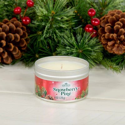 SCENTSICLES CANDLE TIN - SNOWBERRY PINE