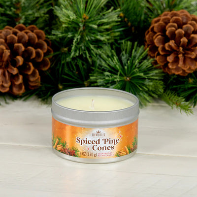SCENTSICLES CANDLE TIN - SPICED PINE CONES