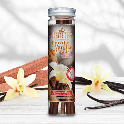 SCENTSICLE INTO THE VANILLA WOOD SCENTED ORNAMENTS