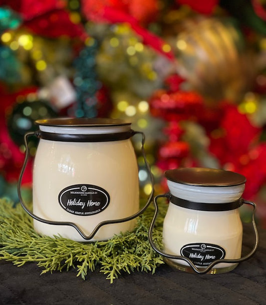 MILKHOUSE CANDLES CREAM JAR SMALL - HOLIDAY HOME