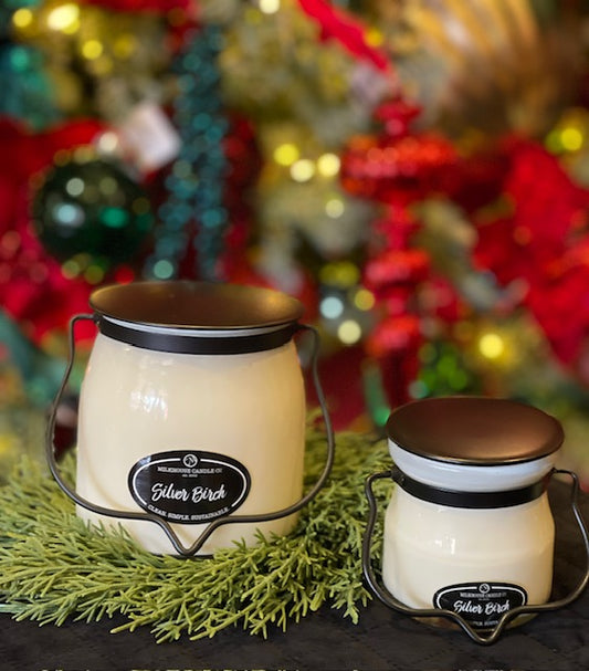 MILKHOUSE CANDLES BUTTER JAR MEDIUM - SILVER BIRCH