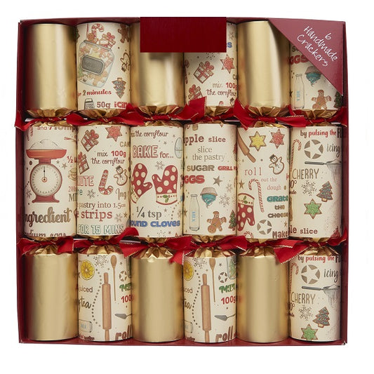 SUGAR & SPICE - COOK'S DELIGHT BOX OF 6 CHRISTMAS CRACKERS 24627RR
