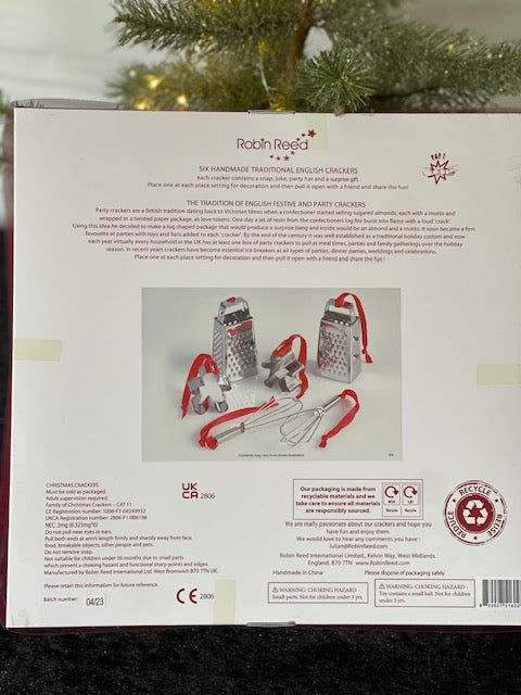 SUGAR & SPICE - COOK'S DELIGHT BOX OF 6 CHRISTMAS CRACKERS 24627RR