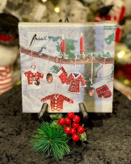 MINI CHRISTMAS CLOTHES ON LINE NAPKINS