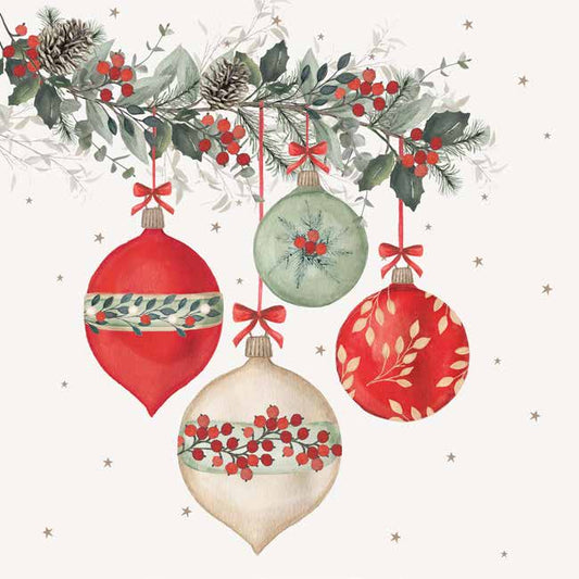 WHITE BERRY BAUBLE 20 PACK LUNCHEON NAPKINS 33319187