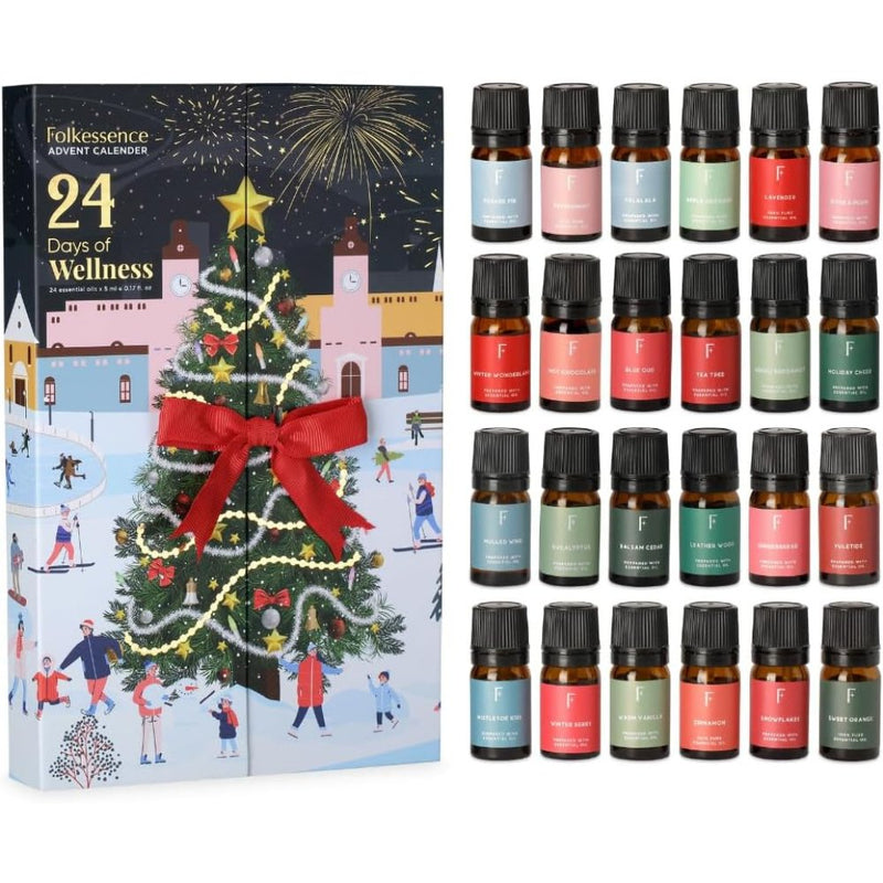 24 DAY ADVENT CALENDAR OF ESSENTIAL OILS GIFT PACK FLKWEL24