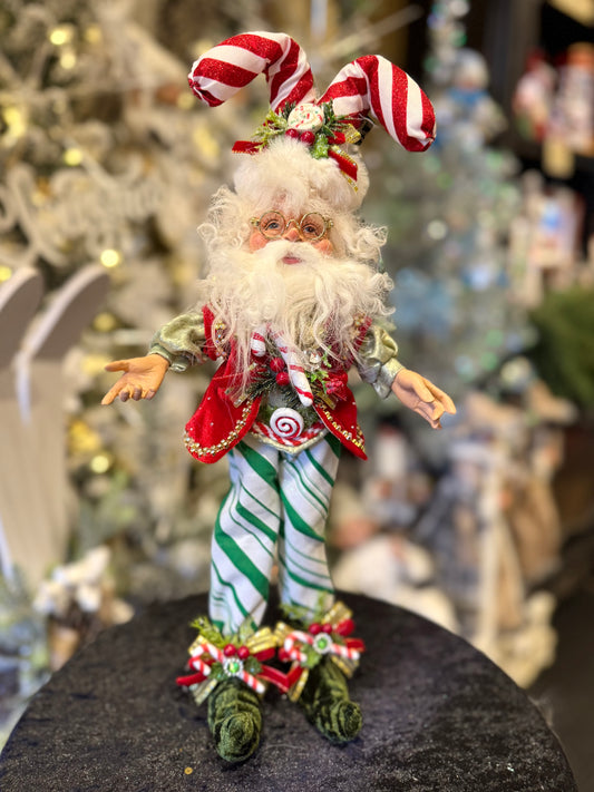 MARK ROBERTS - Small North Pole Candy Cane Elf 51-64128