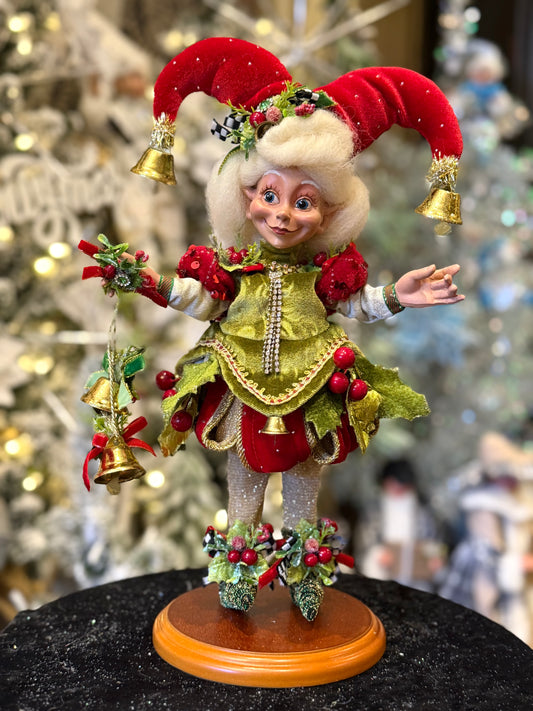 MARK ROBERTS - Small Holly Belle Elf on Base 51-64102