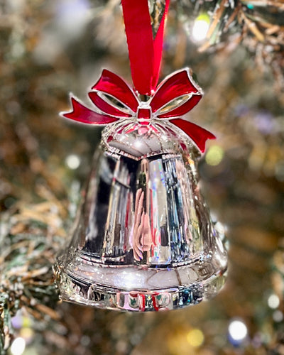 SILVER PLATED BELL WITH BOW IN GIFT BOX WP4063