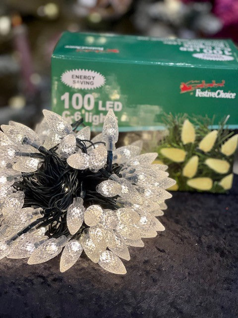 WARM WHITE SET OF 100 C-6 LED LIGHTS