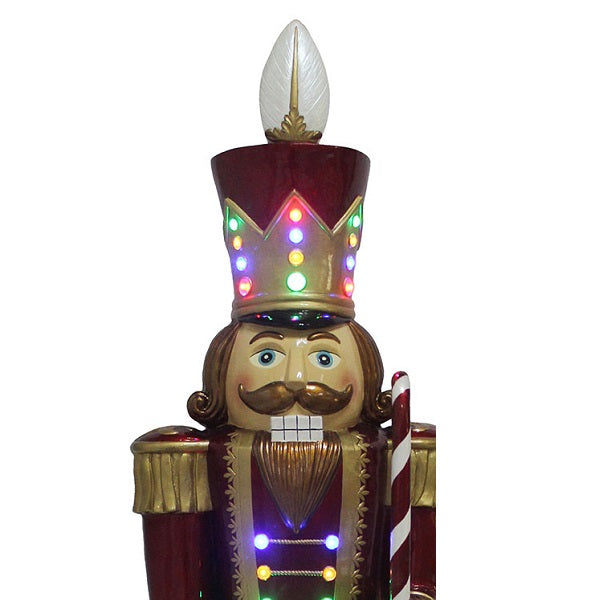 LARGE RESIN NUTCRACKER WITH LED MULTI LIGHTS 60" 24746P (PICK UP IN STORE ONLY)