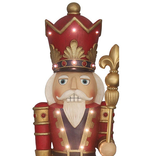 LARGE RESIN MUSICAL SOLIDER NUTCRACKER WITH WARM LED LIGHTS 60" 24751P (PICK UP IN STORE ONLY)