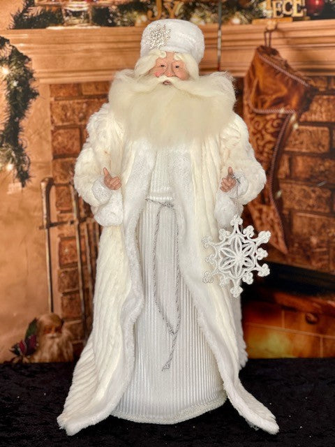 IVORY SANTA WITH SNOWFLAKE X1099