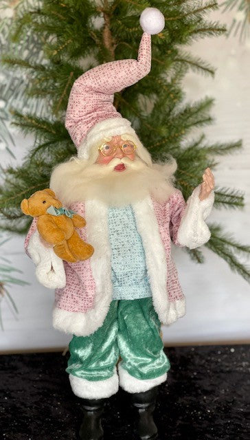 NORTH POLE CANDY SANTA WITH BEAR X1720
