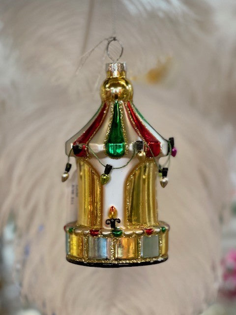 CIRCUS TENT GLASS ORNAMENT X1670